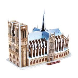 Zijaanzicht van de Notre-Dame 3D puzzel met realistische details