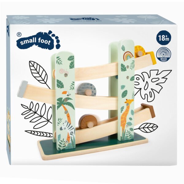 Verpakking van Small Foot - houten Knikkerbaan Safari met jungle design