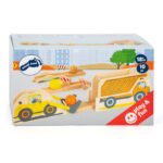 Verpakking van de Small Foot - houten knikkerbaan junior bouwplaats met bouwthema van Small Foot