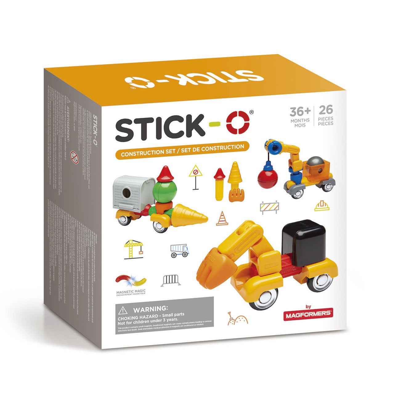 stick-o-constructieset-verpakking-magnetisch-speelgoed Stick-O constructie set verpakking met kleurrijk magnetisch bouwspeelgoed