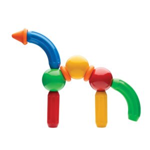 Creatieve dierenvorm gebouwd met Stick-O magnetisch speelgoed