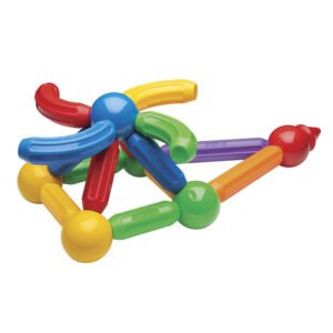 Magnetisch constructiespeelgoed in bloemvorm met kleurrijke bochten en bollen