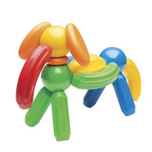 Stick-O fantasiefiguur van een kleurrijk dier met magnetische onderdelen