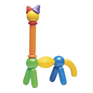 Kleurrijke magnetische bouwset in de vorm van een fantasiedier