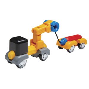 Stick-O speelgoed hijskraan met aanhangwagen en magnetische onderdelen