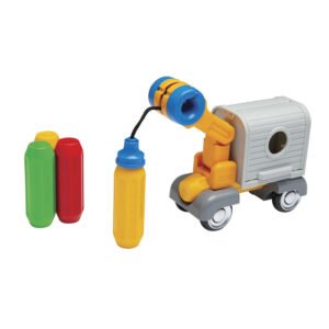 Stick-O speelgoedkraan met magnetische grijper en gekleurde staven