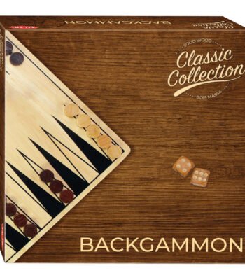 Luxe houten backgammon spel uit de Classic Collection in geschenkverpakking