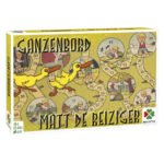 Retro ganzenbord speldoos met kinderlijke illustraties en gele eenden van Selecta Bordspel Spellen van toen - Matt de Reiziger/Ganzenbord