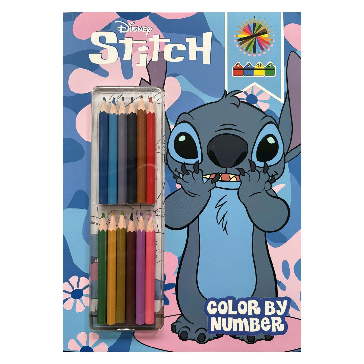 boek-specials-nederland-bv-disney-stitch-kleurboek-met-kleurpotloden-kleur-op-nummer Disney Stitch kleurboek met kleurpotloden en kleur-op-nummer ontwerp Stitch Kleurboek Kleuren op Nummer