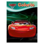 Kleurboek met Lightning McQueen uit Disney Pixar Cars 3 op een racebaan Cars Colorio Kleurboek