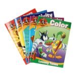 Looney Tunes kleurboeken set met vijf kleurrijke boekjes Looney Tunes Kleurboekenbox met Kleurpotloden
