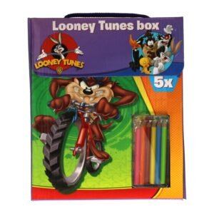 Looney Tunes kleurboekenset met Taz en kleurpotloden op de voorkant