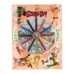 Voorkant van Scooby-Doo kleurboek met kleurpotloden en tekeningen van het Mystery Inc team. Scooby-Doo Super Color Kleurboek met Potloden