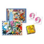 Clementoni Edukit 4in1 Disney Classics puzzel en memoryset met Pinokkio, Alice in Wonderland en Simba illustraties