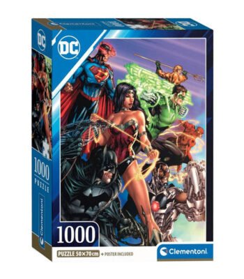 Clementoni Legpuzzel Batman, 1000st puzzeldoos met Justice League superhelden design, 1000 stukjes