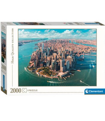 Clementoni Legpuzzel Lower Manhattan New York City, 2000st. puzzeldoos met luchtfoto van Manhattan New York