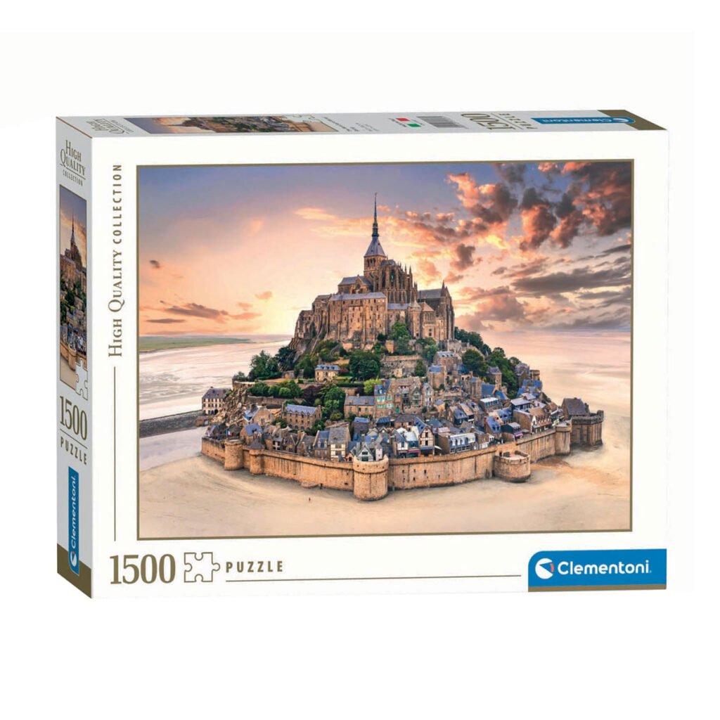 Clementoni Legpuzzel Mont Saint-Michel, 1500st. puzzeldoos met afbeelding van Mont Saint-Michel