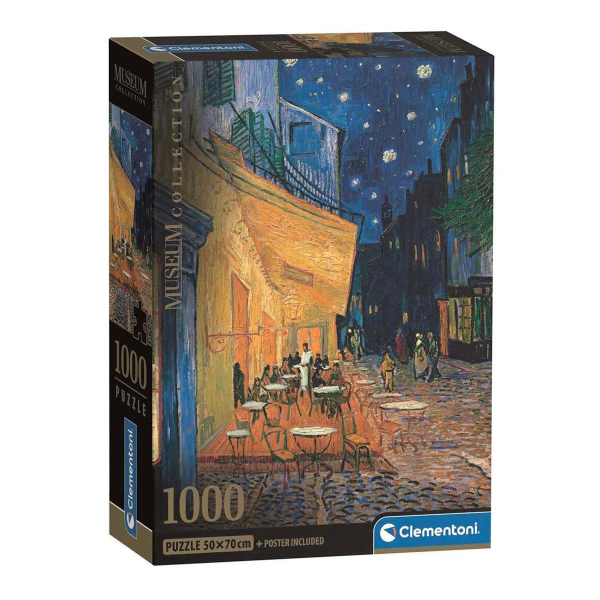 clementoni-van-gogh-cafe-terrace-night-1000-stukjes Clementoni Legpuzzel Cafe Terrace Van Gogh, 1500st. puzzeldoos van Van Gogh's Café Terrace at Night met 1000 stukjes