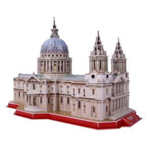 Gedetailleerd Cubic Fun 3D-model van St. Paul's Cathedral op witte achtergrond