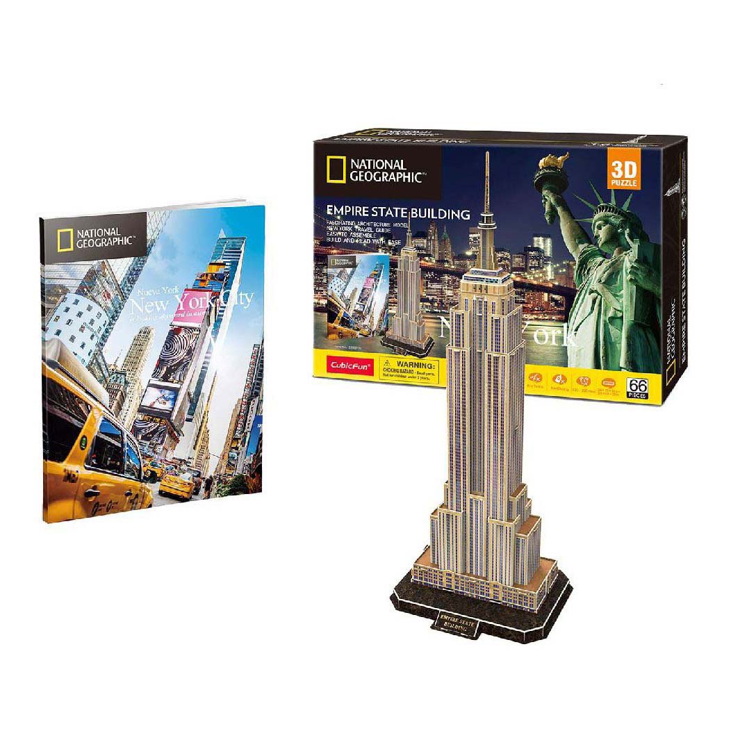 cubicfun-empire-state-building-3d-puzzel-met-verpakking-national-geographic Cubic Fun 3D Puzzel National Geographic Empire State Building met verpakking en reisgids van National Geographic