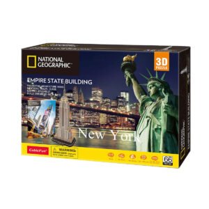 Verpakking van Cubic Fun Empire State Building 3D puzzel met Vrijheidsbeeld en skyline