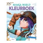 Voorkant van Manga World kleurboek met stoere animegirl in steampunk stijl Manga World Kleurboek