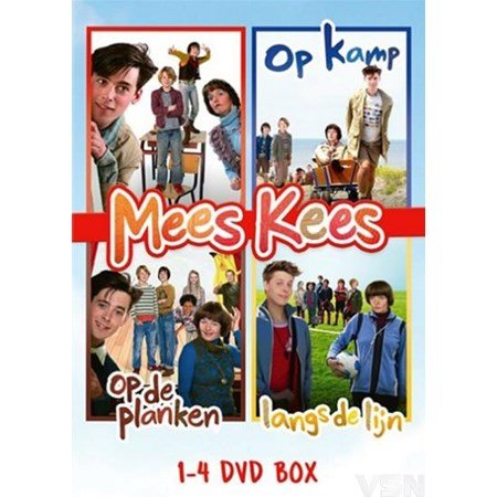 Cover van DVD-box Mees Kees 1 - 4 met afbeeldingen van alle films