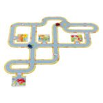 Uitgebreide Goki Vloerpuzzel Wegen met 2 Voertuigen en illustraties van gebouwen