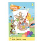 Paas kleurboek met paashaas en kuiken op de voorkant voor kinderen Kleurboek Pasen, A5