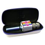 K3 karaoke microfoon met etui in beschermhoes met regenboogdesign
