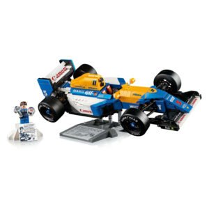 Volledig LEGO F1 model van Williams met minifiguur en standaard