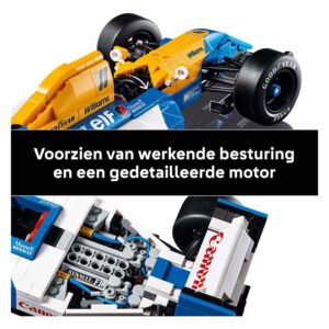 LEGO Williams F1 auto met werkende besturing en gedetailleerde motor