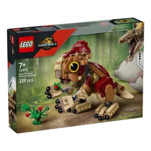 LEGO doos voorkant van Jurassic World 76970 met Aquilops baby dinosaurus en 339 stenen
