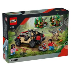 Achterkant doos van LEGO Jurassic World 76972 Raptor Off-Road Escape