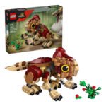 LEGO Jurassic World 76970 Babydinosaurus Dolores Aquilops set met bouwfiguur en verpakking op witte achtergrond