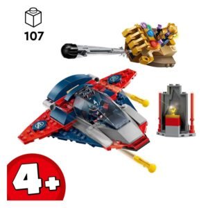 LEGO Marvel set 76319 met Captain America straaljager en Infinity Gauntlet