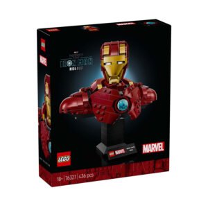 LEGO Iron Man MK4 buste bouwset doos voorkant met Marvel branding