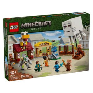 Voorkant van LEGO Minecraft The Ghast Balloon Village Attack set