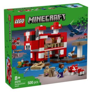 LEGO Minecraft 21270 Mooshroom House doos voorkant bouwset met 500 stenen en personages