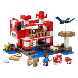 LEGO Minecraft set met Mooshroom huis en personages