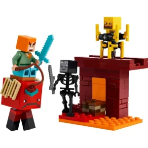 LEGO Minecraft set en doos samen afgebeeld met heldere achtergrond