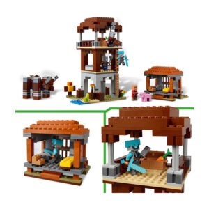 LEGO Minecraft uitkijktoren en accessoires uit het spel in detail