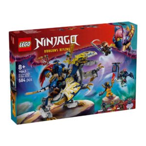 Doos voorkant van LEGO Ninjago 71843 Rogue's Mech Dragon Rider met 584 onderdelen