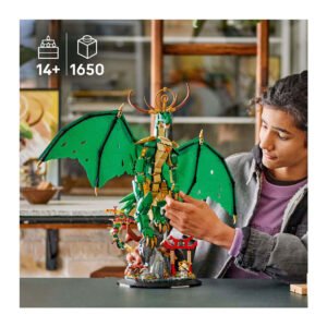 Tiener bouwt indrukwekkende groene LEGO Ninjago draak met 1650 stenen