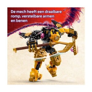 Actiepose van verstelbare LEGO NINJAGO mech met draaiende romp