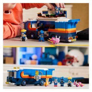 LEGO Sonic speelgoedtruck met personages zoals Metal Sonic en Crabmeat in actie