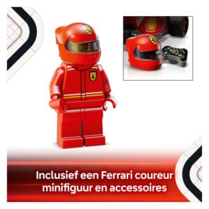 Ferrari minifiguur met helm en accessoires uit LEGO Speed Champions set