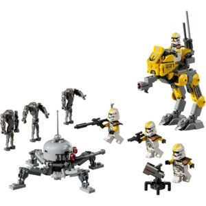 LEGO 327th Clone Troopers set opgebouwd met figuren en voertuigen