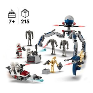 LEGO Star Wars gevechtsactie met spider droid, speederbike en droids