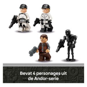 LEGO Star Wars minifiguren uit de Andor-serie met wapens